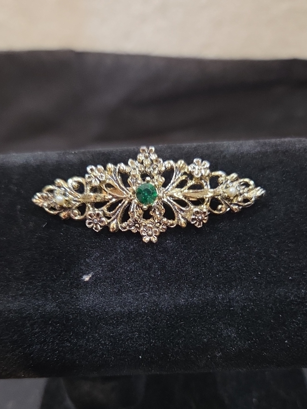 GERRY'S GOLDTONE FILIGREE BROOCH